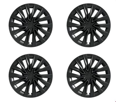 Wieldoppen Tesla Model 3 Highland 2024 – 18 inch Nova Look – Set van 4 – Matzwart – Past op Photon Velgen - Exterieur Accessoires