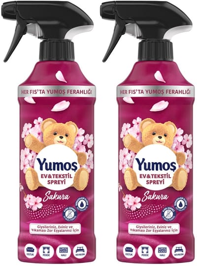 2 Flessen Yumoş Sakura Home & Textile Spray | Fresh Floral Scent & Soft Fabrics