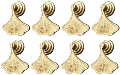 Dailygoods- Handgrepen Ginkgo Blad Vorm - 8PCS - Zinklegering - Anticorrosie - Voor Kasten/Laden - Goudkleurig - Duurzaam - Kastknoppen