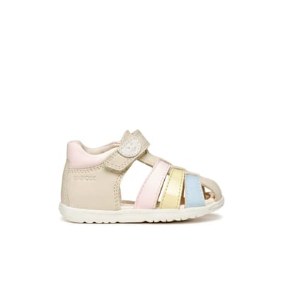 GEOX SANDAL MACCHIA DREUMES Sandalen - LICHT IVOORKLEURIG/LICHTGEEL - Maat 18