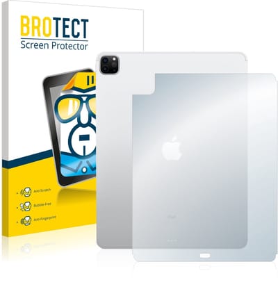 BROTECT - Screenprotector voor Apple iPad 12.9" Pro WiFi 2021 (Achterkant, 5. Gen.) - Folie Beschermfolie transparant