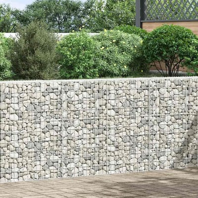 vidaXL - Gabion - plantenbak - trapezium - 150x20x100 - cm - gegalvaniseerd - staal