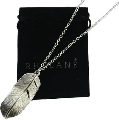 Ketting 70 cm + 5 cm Verstelbaar Met Veer Hanger - Zilverkleurig
