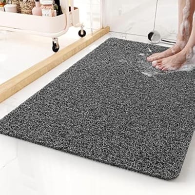Antislip badmat - Douchemat - Veilig douchen - Sneldrogend ontwerp - 17 x 76 cm - Grijs