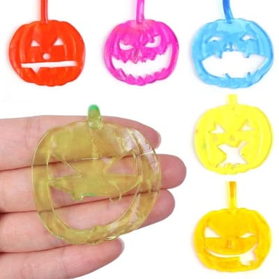 Haute Qualité 10 Pièces Haute Qualité Araignée Toile Haute Qualité Élastique Haute Qualité Collant Haute Qualité Extensible Haute Qualité Escalade Random color 10pcs citrouille