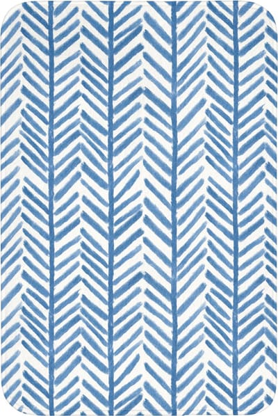Badmat 60x90 cm - Antislip - Patroon - Streep - Blauw - Badmatten voor badkamer - Badkamermat - Douchemat - Badkamer mat