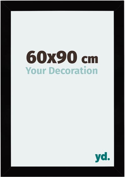 Your Decoration - Puzzellijst 60x90 cm - Zwart Hoogglans - Puzzellijst 1500-2000 stukjes - MDF Fotolijst - Mura