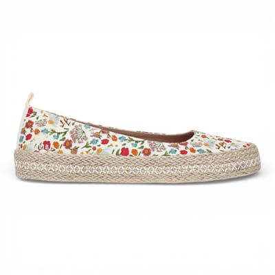 Blowfish Malibu Dames Bloemen Witte Ballet Ballerina Vrijetijdsschoenen - Benita