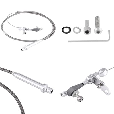 Kickdown-kabel - Roestvrijstalen Gevlochten Transmissie-kickdown-kabel - Detent-kickdown voor Chevy - Auto-accessoires