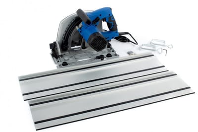 Borg Invalzaag - Cirkelzaag - 1400 Watt - 190 mm zaagblad - inclusief geleiderail 2 x 70 cm -