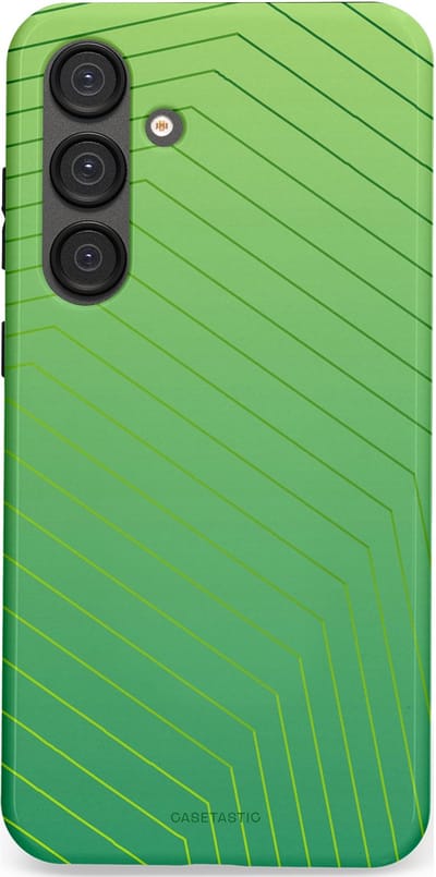 Casetastic Hoesje Geschikt voor Samsung S25 Plus - Stijlvolle Beschermende Duo-layer Case - Neon Groen Net