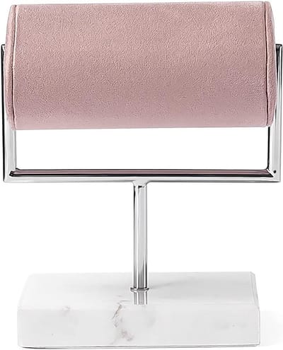 Sieraden Display - Horloge Houder - Winkel Presentatie - Marmeren Basis - 12.5 cm Hoog - Roze