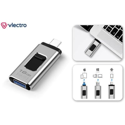 Vlectro - 4-in-1 USB-stick voor smartphone, tablet en laptop - 64 GB