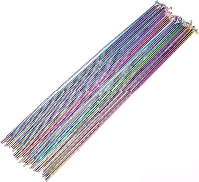 12 stuks fiets spaken modificatie accessoires fietsen accessoire kleurrijke roestvrijstalen spaken draden vervanging 259 mm (kleur: kleurrijk293 mm)