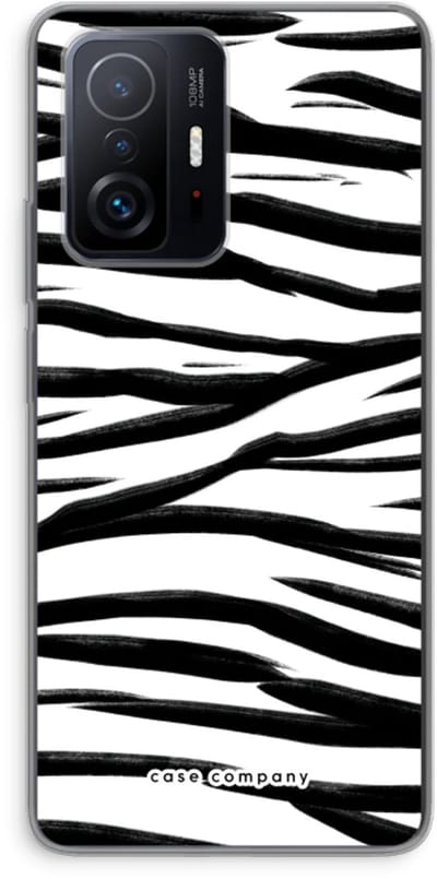 Case Company® - Hoesje geschikt voor Xiaomi 11T Pro hoesje - Zebra pattern - Soft Cover Telefoonhoesje - Bescherming aan alle Kanten en Schermrand