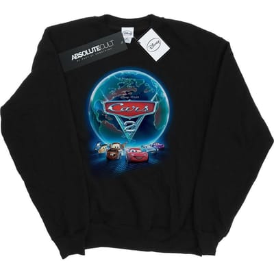Disney Heren Cars Globe Movie Poster Sweatshirt (Zwart)