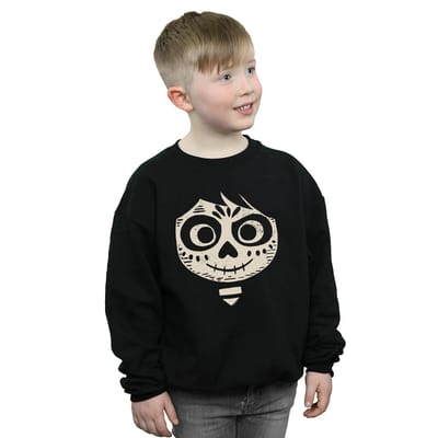 Disney Jongens Coco Miguel Skelet Gezicht Sweatshirt (Zwart)
