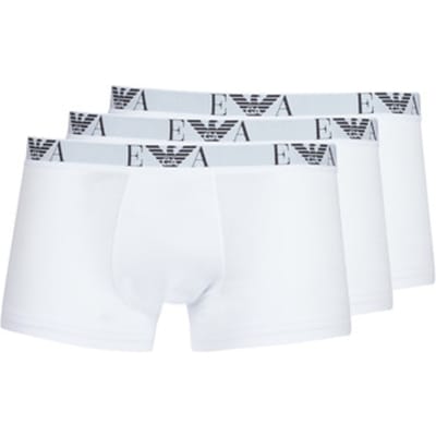 Emporio Armani FW22 Logo Tailleband Boxer Briefs 3-Pack Herenondergoed Wit 111357-CC715-16510 XXL gray