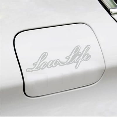 Bumpersticker - Low Life - 6,5 X 20 - Licht Grijs
