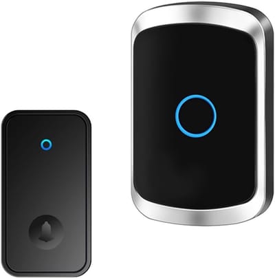 Draadloze Deurbel - Bel Zonder Batterij - Thuis Gebruik - Zelfopwekkend - 1 Knop 1 Ontvanger - Zwart