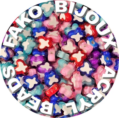 Fako Bijoux® - Acryl Kralen - Vlindertjes Duo - 10mm - Sieraden Maken - 200 Stuks - Mix