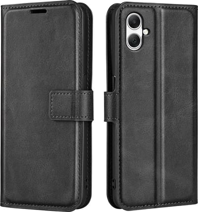 Coverup Hoesje - Geschikt voor Samsung Galaxy A05 Hoesje - Coverup Deluxe Book Case - Zwart