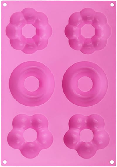 2 Stuks Siliconen donut-vormen, bakvormen voor bagels in bloemenvorm, anti-aanbaklaag siliconen bagel bakvorm, hittebestendige siliconen donut-bakvorm voor cake, koekjes