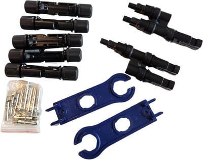 Zonnepaneel Connector Kit - MC4 Connectoren - Energie Systeem - IP67 Waterdicht - 10 Delig - Zwart