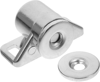 Magnetische Deurstopper - Kast Sluiting - Kasten Dicht Houden - Veilige Magnetische Grip - 3.5 x 1.8 cm - Zilver