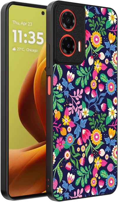 Smartphonica Telefoonhoesje Geschikt voor Motorola Moto G85 / Motorola Edge 50 Fusion met bloemen opdruk - TPU backcover case flower design geschikt voor Motorola Edge 50 Fusion;Motorola Moto G85