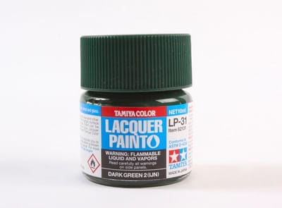 Tamiya Hobbyverf Enamel verf - LP-31 Dark Green 2 - Matt - Lacquer Paint - Verf potje - 10 ml