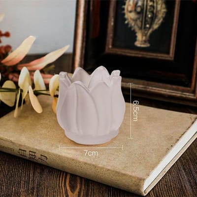 Bougeoir en verre tulipe vintage romantique mariage table transparente bougie ornement maison bijoux accessoires artisanat cadeaux décoration de la maison