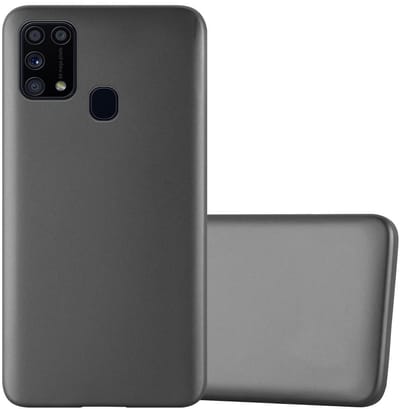 Cadorabo Hoesje geschikt voor Samsung Galaxy M31 in METALLIC GRIJS - Beschermhoes gemaakt van flexibel TPU silicone Case Cover