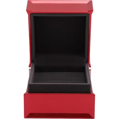 Sieraden Ring Geschenkdoos Flocking Interieur Luxe Rechthoek Glanzend Oppervlak Ringdoos voor Verloving black