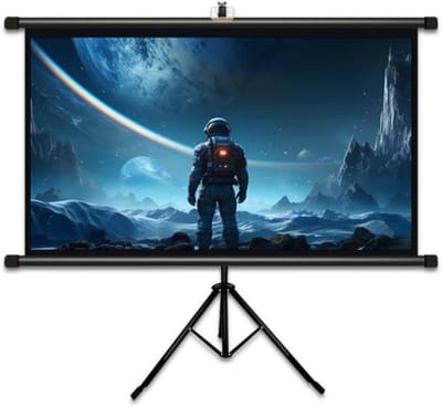 Projectiescherm Met Standaard - Draagbaar Scherm - Film Avond - Kreukvrij PVC - 60 Inch - Wit