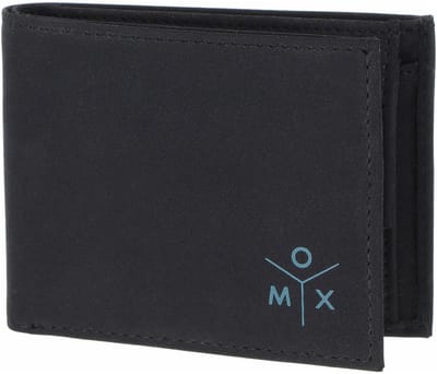 oxmox portemonnee New Cryptan RFID Protect Pocketbörse Ox 2.0 Print Cyan Black zwart