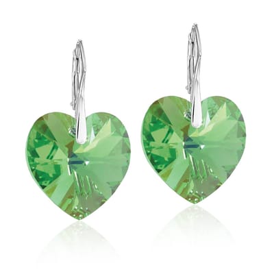 Montebello Oorbellen Doris HZ65 - Swarovski Hart - 925 Zilver Gerhod. - Ø18mm - 32mm