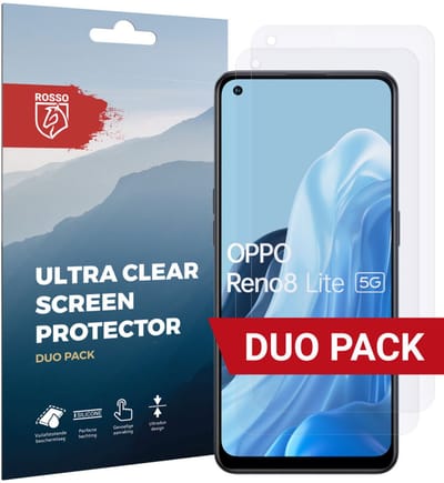 Rosso Oppo Reno 8 Lite Ultra Clear Screen Protector Duo Pack