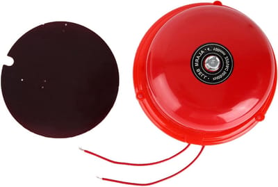 Luid Alarm voor Brandbeveiliging, 100 dB, 4 Inch Bel, Elektrische Deurbeller, Brandalarm voor School en Werkplaats, Evacuatie Meldingssysteem, 220V