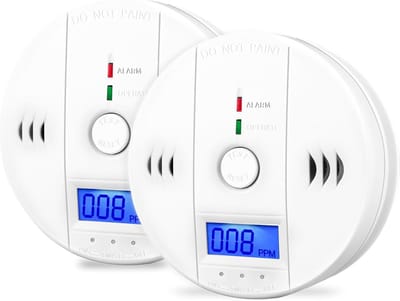 Koolmonoxidemelder - Koolmonoxidemelder op batterijen (batterijen niet inbegrepen) - Koolmonoxidealarm met gevoelige koolmonoxidesensor, lcd-display en hoorbaar alarm - Geschikt voor gebruik in huis, slaapkamer en keuken.