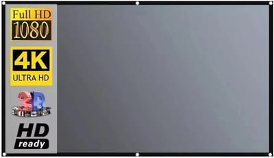 Projectiescherm - Hoge helderheid scherm - Thuisbioscoop ervaring - Reflecterend vezelmateriaal - 60 inch - One Color