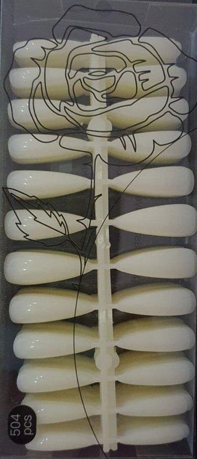 Korneliya Press - On / Show Tips BABY STILETTO NATUREL box met 504 Stuks