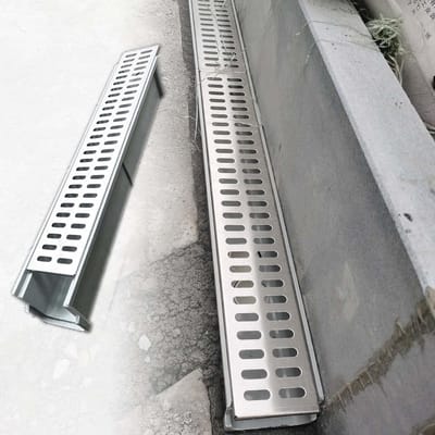 Afvoerdeksel met rooster - Drainagedeksel - Buitenafvoer - Voorkomt verstoppingen - 60cm/100cm lengte