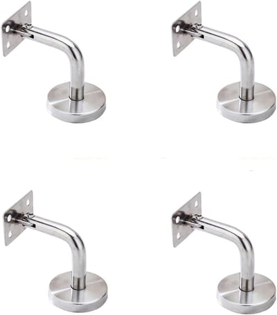 Leuninghouders - Trapleuningsteunen - Trappen Monteren - Verstelbaar - 4 stuks - Zilver