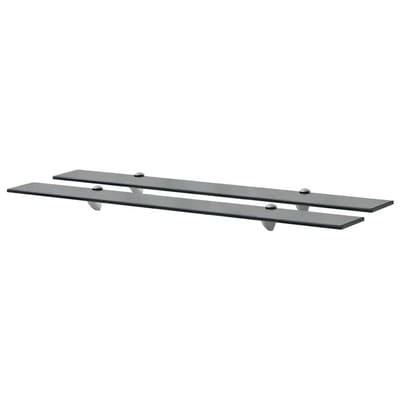 vidaXL - Schappen - zwevend - 2 - st - 90x20 - cm - 8 - mm - glas