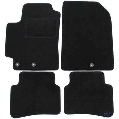 Tapis De Sol Noir Velours - J&J AUTOMOTIVE - Kia Rio 2017 - Sur Mesure - Antidérapant - Imperméable noir