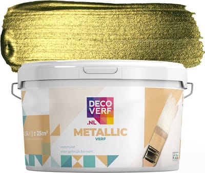 Decoverf metallic verf goud, 2.5L