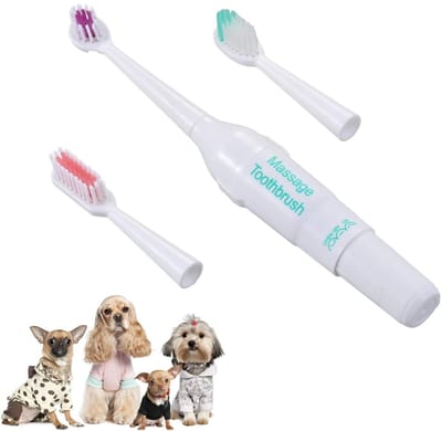 OmGoods - Dailygoody - Elektrische tandenborstel - Ultrasone reiniging - Draagbaar - Zachte borstelharen - Tandverzorging voor honden en katten - Compact model