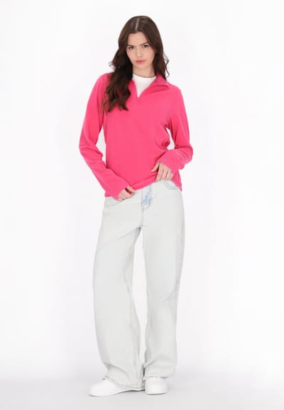 Mymo Fleece trui Dames roze