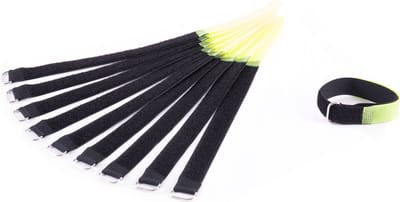 MUSIC STORE kabel klitteband geel 30cm, 10er Set - Kabelbinding